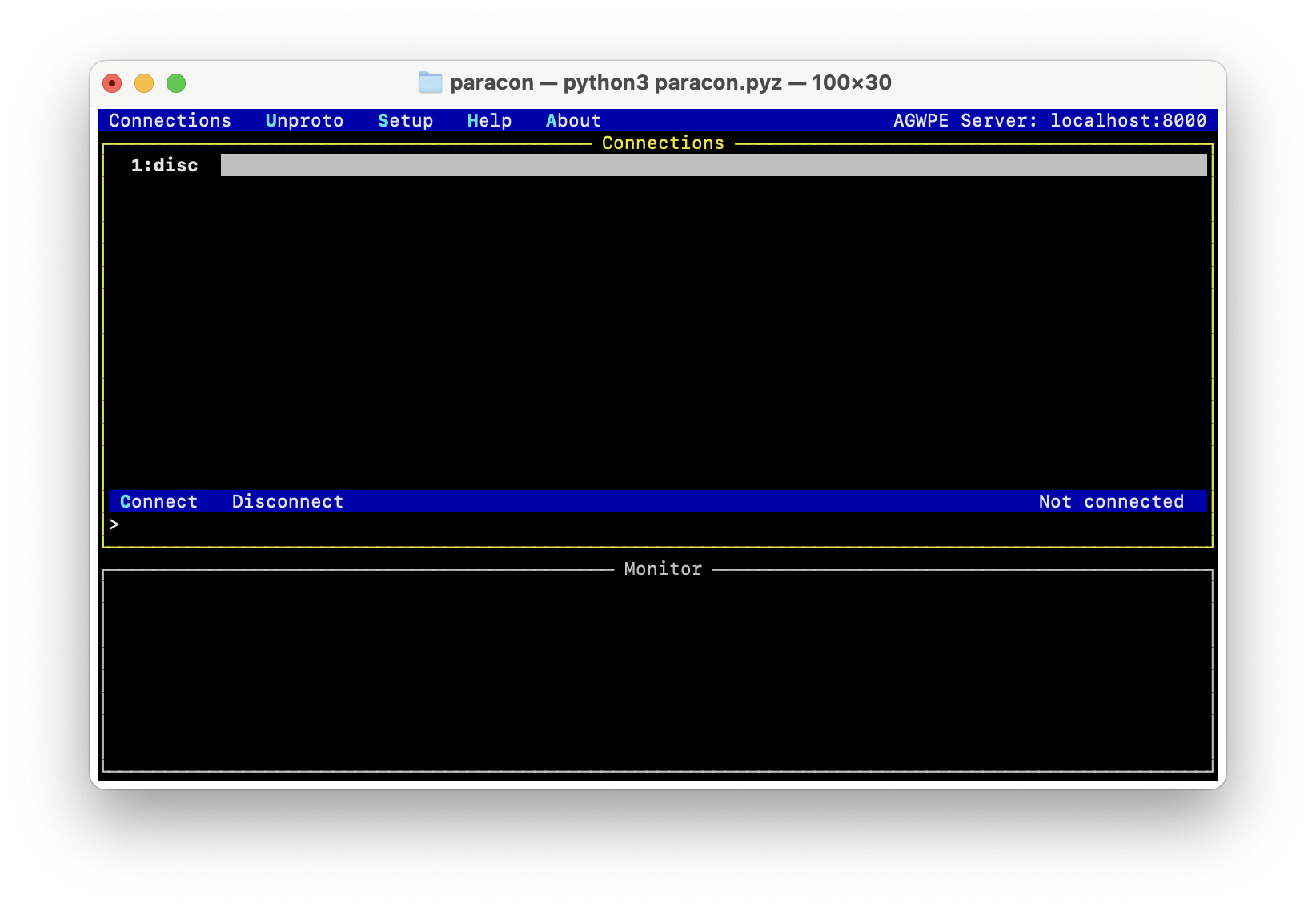 Connections window